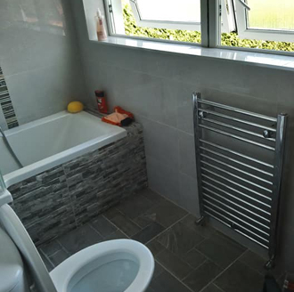 Full Bathroom Installation - Toilet - Radiator - Bath Shower